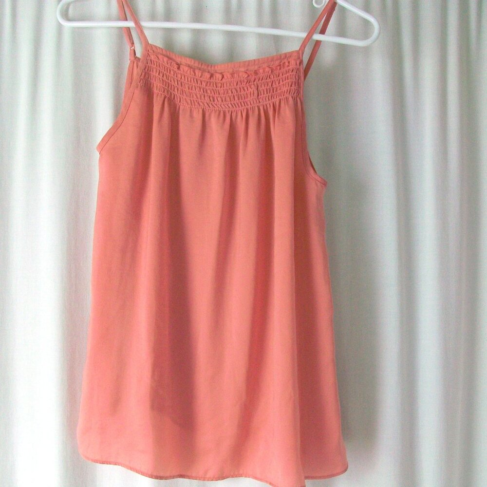 Urban Outfitters Anthropologie Peach Silky Smock Cami Top Size XS